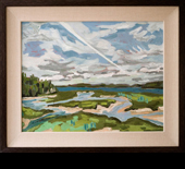Tidal Flats on Marrowstone - oil on board, 14” x 18”, 2010