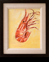 Spot Prawn - oil on canvas, 8” x 10”, 2008