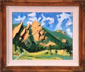 Flatirons - oil on canvas, 12” x 16”